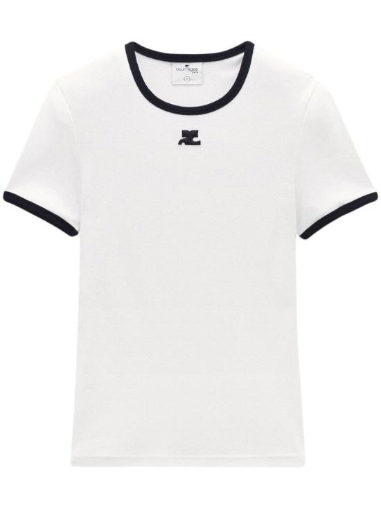 26FW 쿠레쥬 반팔 티셔츠 PERJTS017JS00700098 White