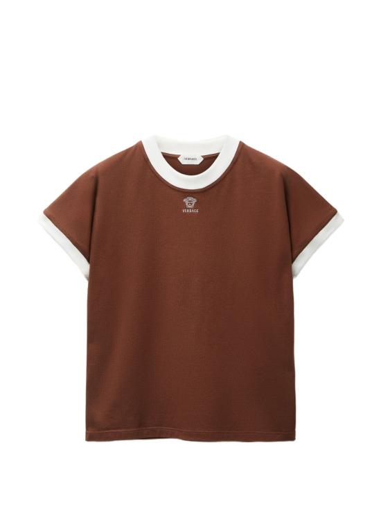 26FW 베르사체 반팔 티셔츠 10248241A186392NB50 Brown