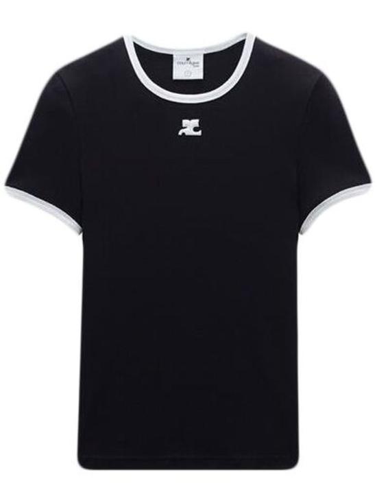 26FW 쿠레쥬 반팔 티셔츠 PERJTS017JS00709901 Black