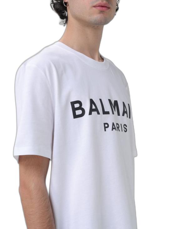 26FW 발망 반팔 티셔츠 GH1EG000BD45GAB WHITE - BALMAIN