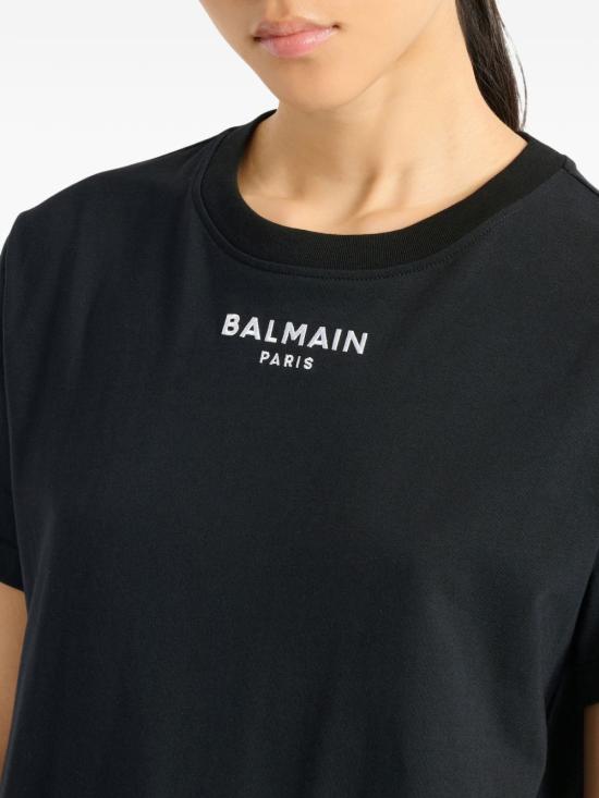 26FW 발망 반팔 티셔츠 HF1EF000BD10EAB BLACK - BALMAIN
