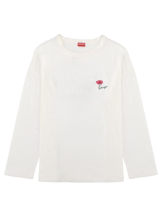 26FW 겐조 긴팔 티셔츠 FG62TL3594SK02 WHITE MULTICOLOR