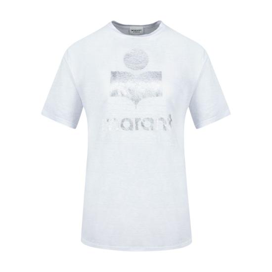 26SS 이자벨마랑 즈웰 로고 티셔츠 TS0001FBA1N10E20WH White
