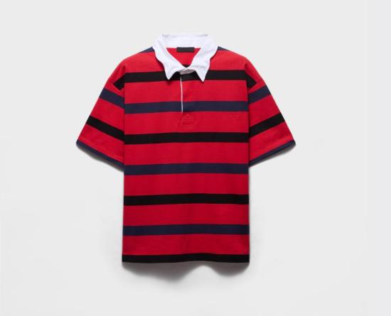 26SS 프라다 반팔 티셔츠 UJN98919FASOOOF0E7D RED BLUE