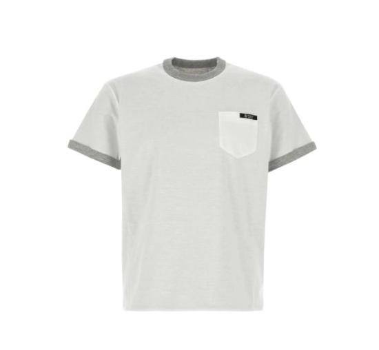 26SS 프라다 리버시블 코튼 티셔츠 UJN9601801SOOOF0AV1 Light Grey