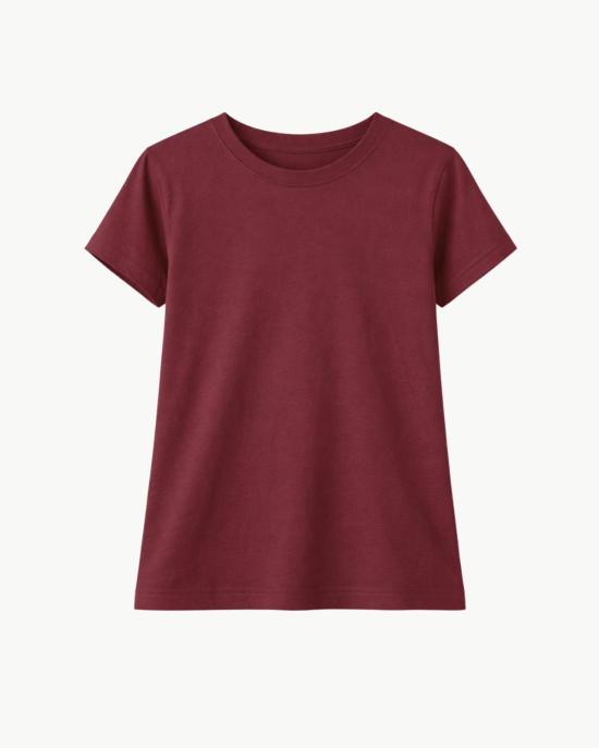  랙앤본 반팔 티셔츠 Rag & Bone The Slub Tee 버건디