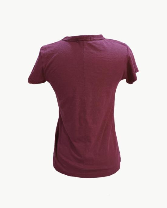  랙앤본 반팔 티셔츠 Rag & Bone The Slub Tee 버건디 - RAG & BONE