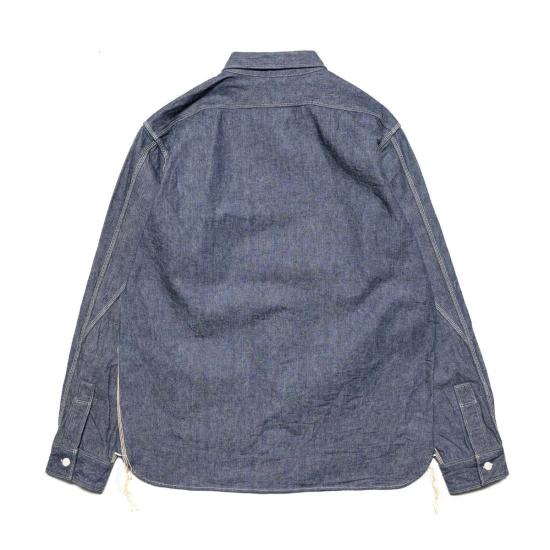  사무라이 진스 셔츠 사무라이 진 Sjcbs25 W 셀비지 샴브레이 워크 - SAMURAI JEANS