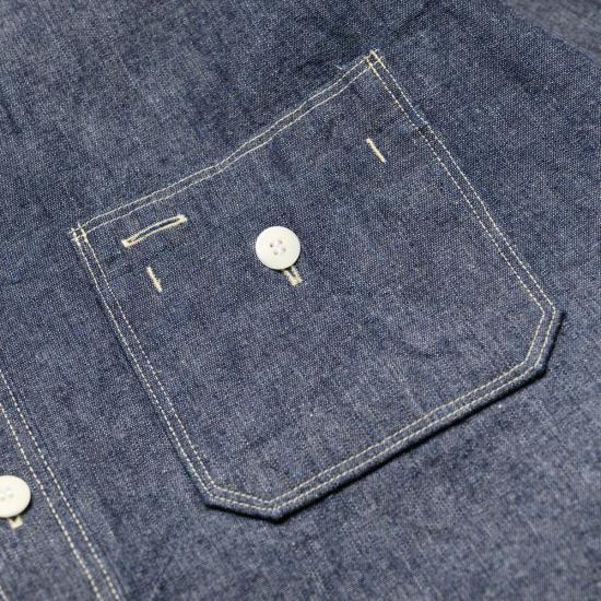  사무라이 진스 셔츠 사무라이 진 Sjcbs25 W 셀비지 샴브레이 워크 - SAMURAI JEANS