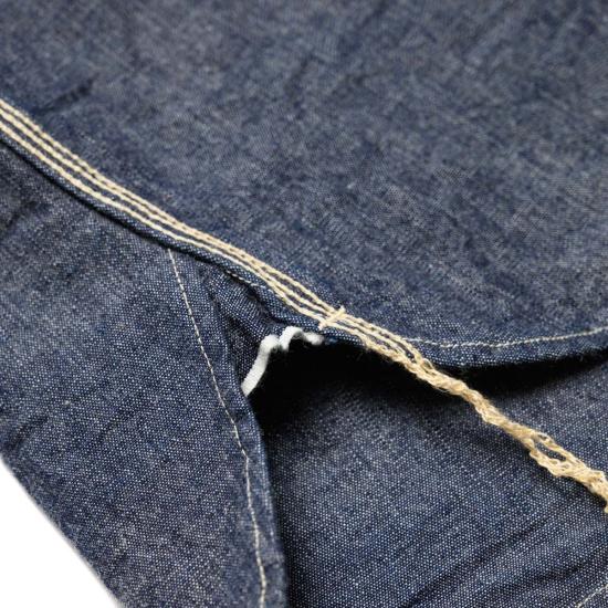 사무라이 진스 셔츠 사무라이 진 Sjcbs25 W 셀비지 샴브레이 워크 - SAMURAI JEANS