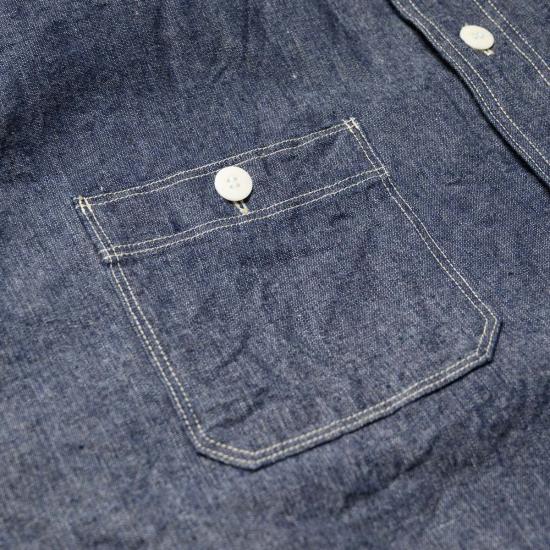  사무라이 진스 셔츠 사무라이 진 Sjcbs25 W 셀비지 샴브레이 워크 - SAMURAI JEANS