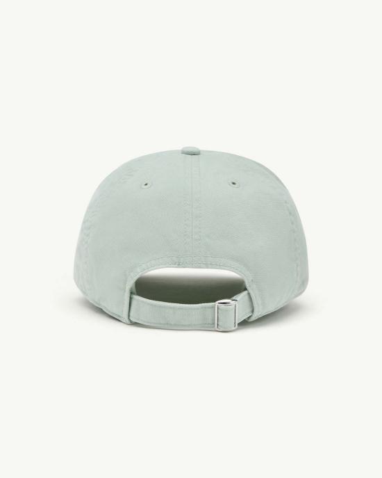  MM6 메종마르지엘라 모자 Mm6 메종 마르지엘라 코튼 캔버스 자수 로고 캡 아쿠아 - MM6 MAISON MARGIELA