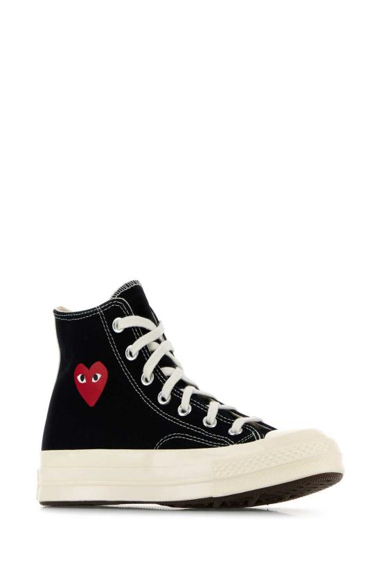  꼼데가르송 스니커즈 Comme Des Garçons 플레이 X 컨버스 블랙 캔버스  블랙 - COMME DES GARCONS