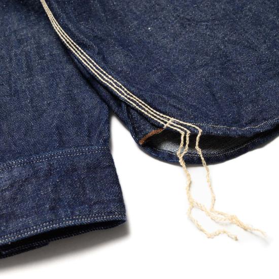  사무라이 진스 데님 셔츠 사무라이 진 Sjws Sc02 W 사무라이 코튼 데님 워크 셔츠 - SAMURAI JEANS