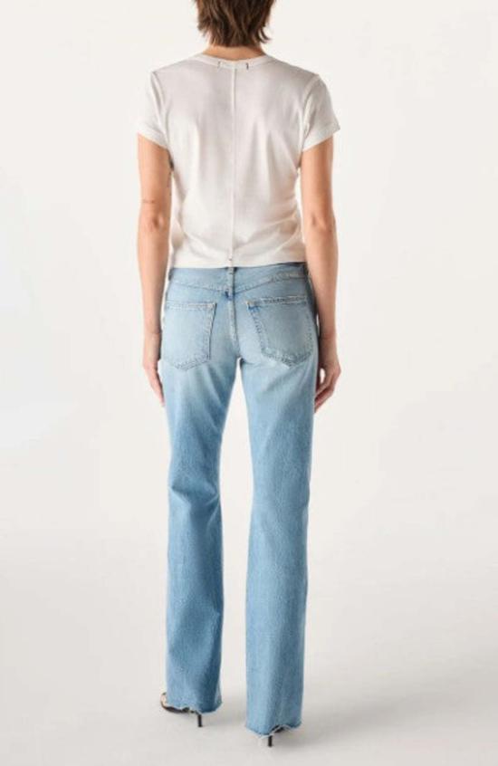  아모 데님 데님 팬츠 Amo Denim Marcenia 미드 라이즈 슬러치 부츠컷 진 - AMO DENIM