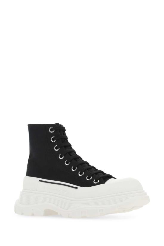  알렉산더 맥퀸 스니커즈 블랙 캔버스 트레드 슬릭 - ALEXANDER MCQUEEN