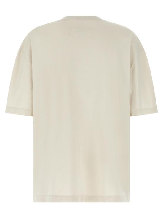  마르지엘라 반팔 티셔츠 메종  코튼 티셔츠 베이지 - MAISON MARGIELA