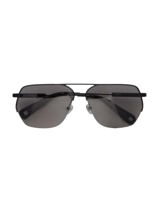  자크뮈스 선글라스 Jacquemus X Linda Farrow 에비에이터 선글라스 블랙/그레이 - JACQUEMUS