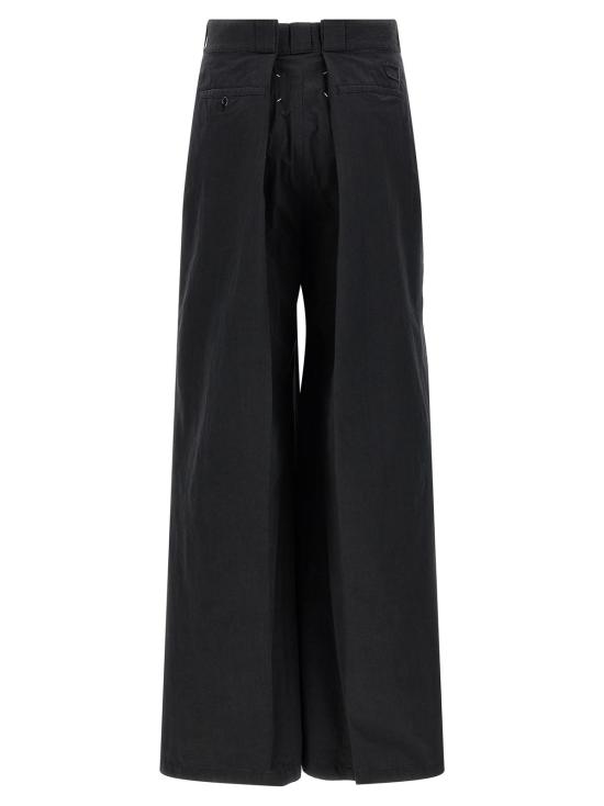  마르지엘라 스트레이트 팬츠 메종  코튼 캐주얼 팬츠 블랙 - MAISON MARGIELA