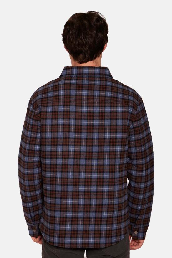  블루&크림 자켓 BCFW24OW11PL MULTI BLUE BROWN PLAID - BLUE&CREAM