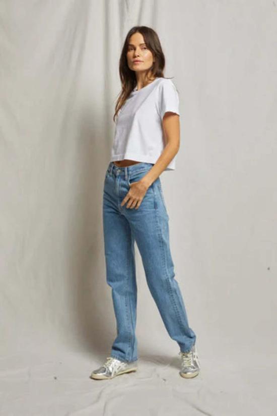  퍼펙트 화이트 티 반팔 티셔츠 셰어 링스펀 코튼 티셔츠 - PERFECT WHITE TEE