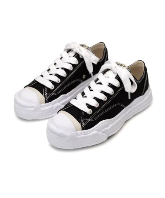  메종 미하라 야스히로 행크 OG 솔 캔버스 로우탑 A05FW702 BLACK - MAISON MIHARA YASUHIRO