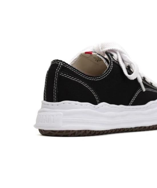  메종 미하라 야스히로 행크 OG 솔 캔버스 로우탑 A05FW702 BLACK - MAISON MIHARA YASUHIRO
