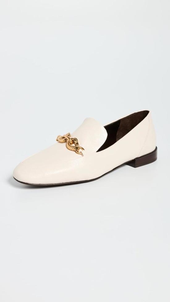  토리버치 로퍼 제사 클래식  라이트 크림/골드 아이보리 - TORY BURCH