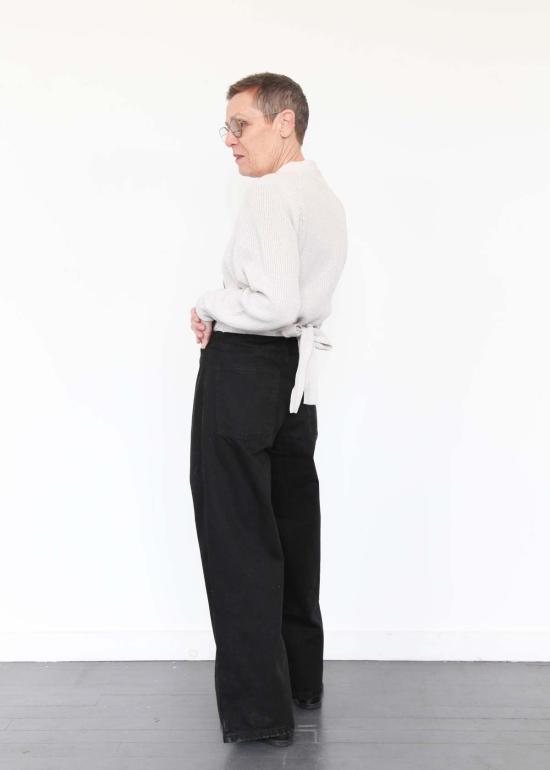  코우토우 스트레이트 팬츠 세일러 진 블랙 데님 - KOWTOW