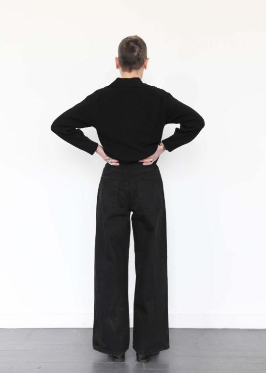  코우토우 스트레이트 팬츠 세일러 진 블랙 데님 - KOWTOW