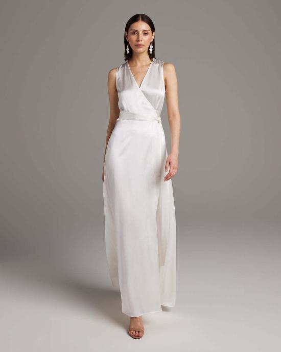  보즈 롱 원피스 Voz Bridal 앞면 랩 드레스