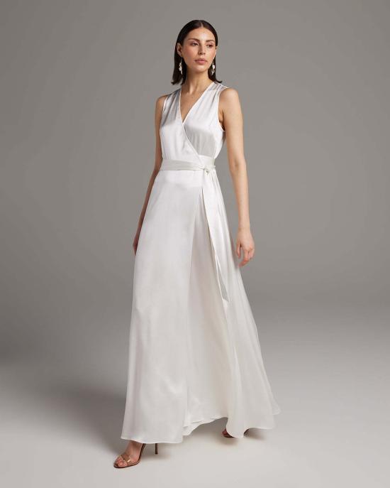  보즈 롱 원피스 Voz Bridal 앞면 랩 드레스 - VOZ