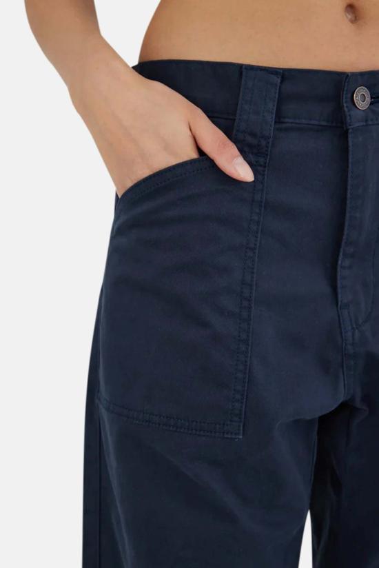  마우지 크롭 팬츠 무시 스코필드 거셋 카고 팬츠 네이비 - MOUSSY