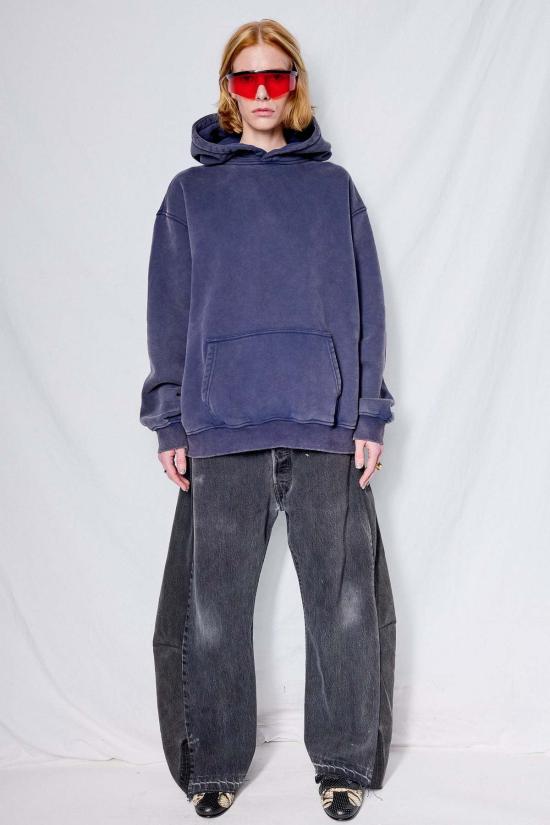  어셈블리 뉴욕 후드 티셔츠 어셈블리 페이디드 블루 후드 티셔츠 - ASSEMBLY NEW YORK