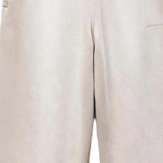  알렉산더 왕 스트레이트 팬츠 미드라이즈 스웨트팬츠, 전체 핫픽스 워싱 카키 - ALEXANDER WANG
