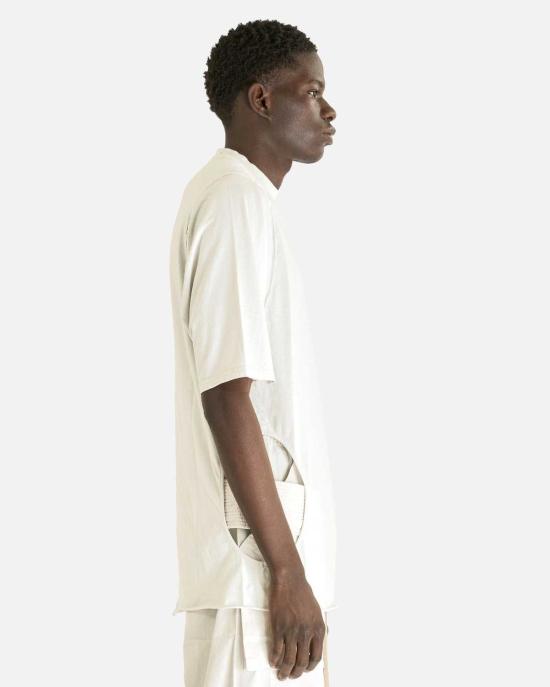  릭 오웬스 반팔 티셔츠 서브휴먼 점보 SS 티 밀크 워시 - RICK OWENS