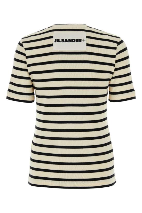  질샌더 반팔 티셔츠 질 샌더 자수 코튼 티셔츠 - JIL SANDER