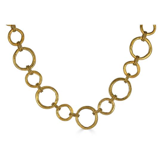  로니 폴 주얼리 목걸이/팬던트 조각 원형 목걸이 골드 - LONI PAUL JEWELRY