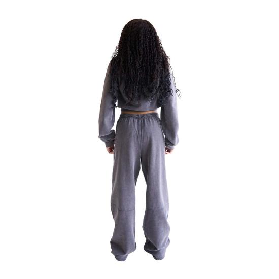  알렉산더 왕 스트레이트 팬츠 아티큘레이티드 레그 스웨트팬츠 워시드 블랙 - ALEXANDER WANG