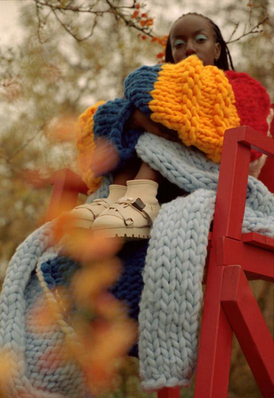  유메유메 부츠 유메 유메 나와 캠프 미드 슈즈 베이지 - YUME YUME