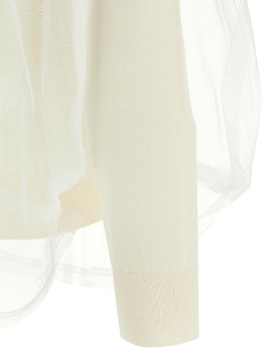  꼼데가르송 가디건 Comme Des Garçons 울 카디건 화이트 - COMME DES GARCONS