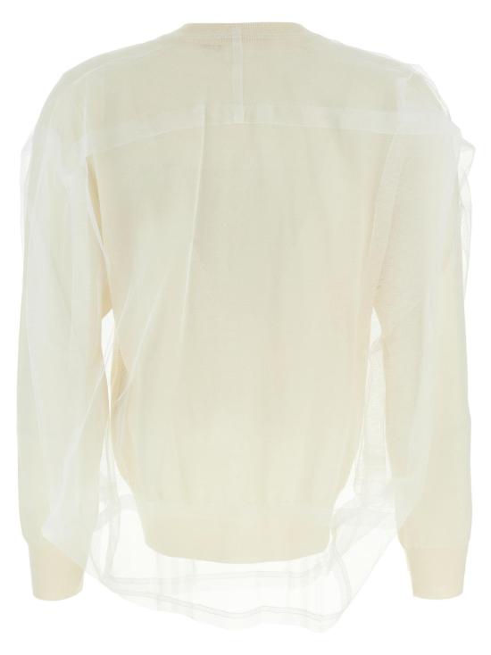  꼼데가르송 가디건 Comme Des Garçons 울 카디건 화이트 - COMME DES GARCONS