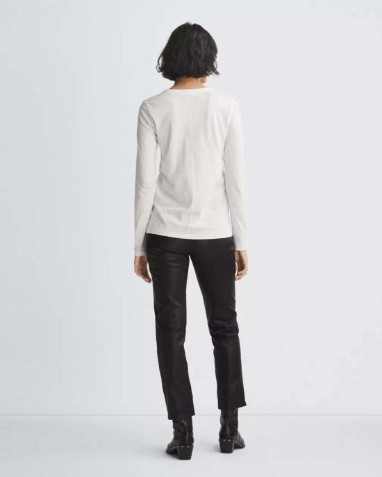  랙앤본 긴팔 티셔츠 래그앤본 더 슬럽 롱슬리브 브라이트 화이트 - RAG & BONE