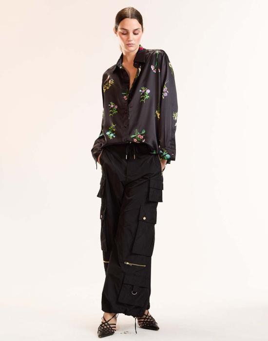  신시아 로리 블라우스 신시아 로울리 소장용 실크 셔츠  블랙 - CYNTHIA ROWLEY