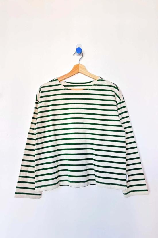  르 본 숍 긴팔 티셔츠 르 봉 숍 세일러 탑 파인 스트라이프 - Le Bon Shoppe