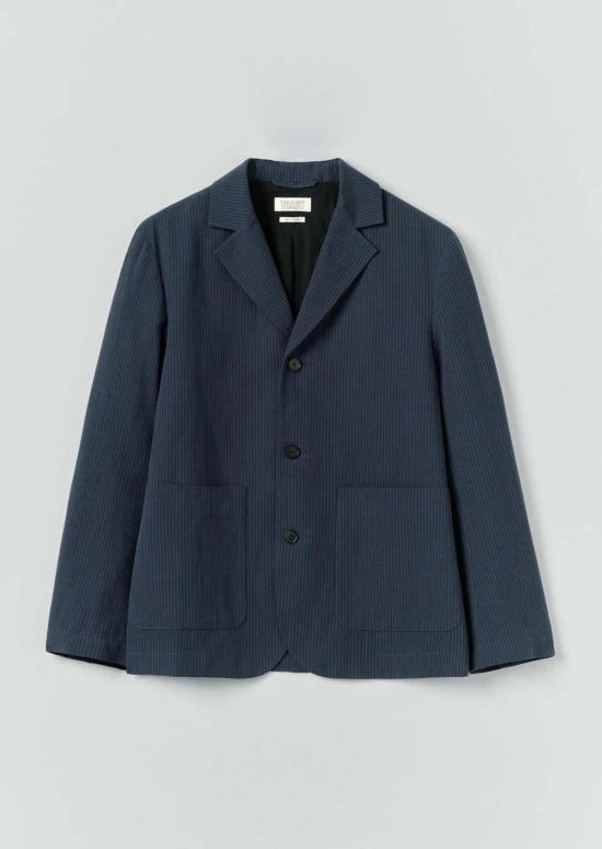  토스트 수트 자켓 러닝 스티치 블레이저 네이비/폰