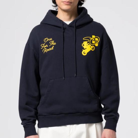  잇 더스트 후드 티셔츠 Eat Dust Western Sportswear 후드티 네이비