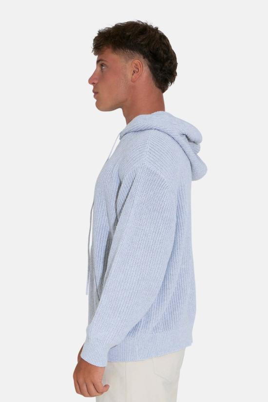  블루&크림 후드 티셔츠 M25 901 HEATHER SILVER - BLUE&CREAM