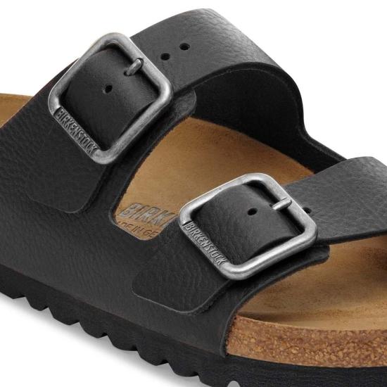  버켄스탁 샌들 애리조나 와이어 버클 가죽 레귤러  빈티지 우드 블랙 - BIRKENSTOCK