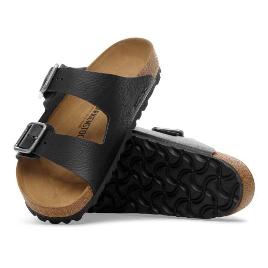  버켄스탁 샌들 애리조나 와이어 버클 가죽 레귤러  빈티지 우드 블랙 - BIRKENSTOCK